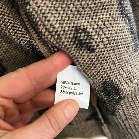 Zesica Brown Black Animal Print Open Front Cardigan S - Picture 3 of 7